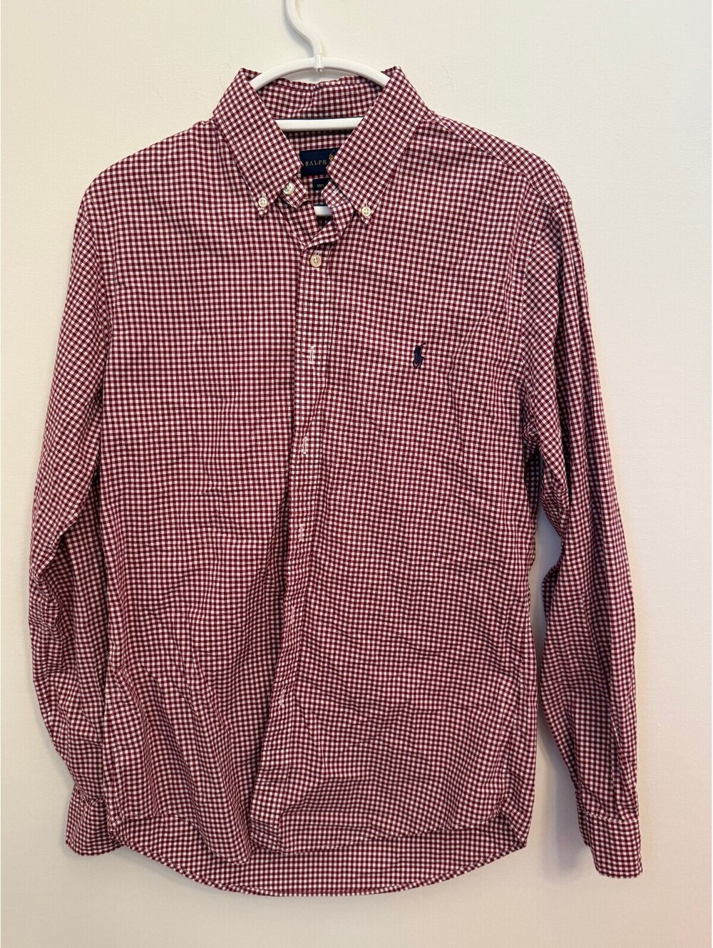 Ralph Lauren red gingham button-down shirt